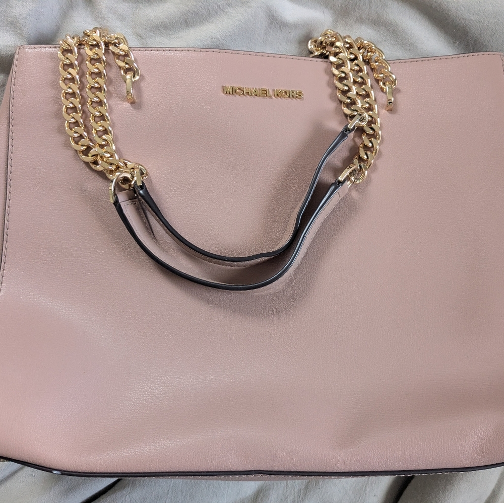 Pink Chain Tote Bag